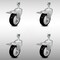 Service Caster 4 Inch SS Black Polyurethane 12mm Threaded Stem Caster Set Total Lock Brake SCC-SSTSTTL20S414-PPUB-BLK-M1215-4 - alternate 1